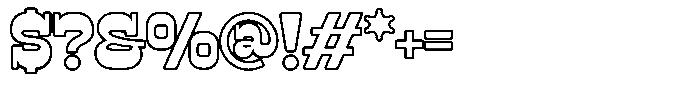 Truewild Outline Font OTHER CHARS