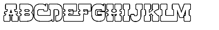 Truewild Outline Font UPPERCASE