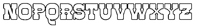 Truewild Outline Font UPPERCASE
