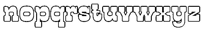 Truewild Outline Font LOWERCASE