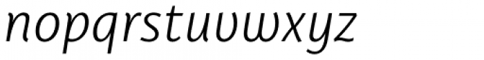 Trust Sans Alt Light Italic Font LOWERCASE