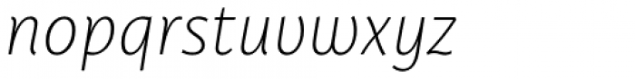Trust Sans Alt Thin Italic Font LOWERCASE
