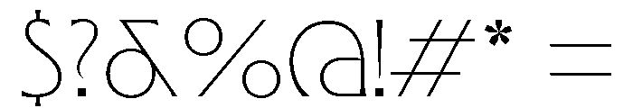 TRIALMosa Thin Font OTHER CHARS