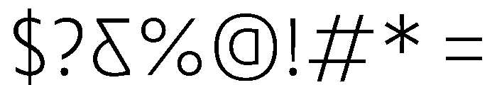 TRIALRing Extralight Font OTHER CHARS