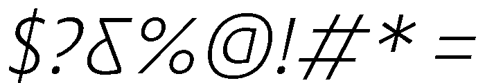 TRIALRing ExtralightItalic Font OTHER CHARS