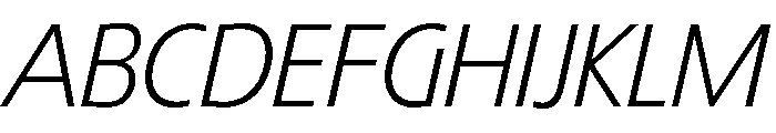 TRIALRing ExtralightItalic Font UPPERCASE