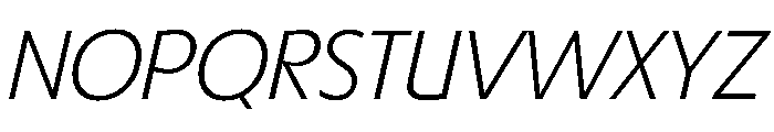 TRIALRing ExtralightItalic Font UPPERCASE
