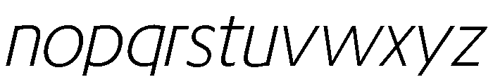 TRIALRing ExtralightItalic Font LOWERCASE