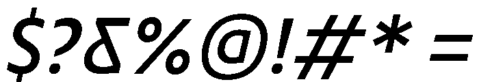 TRIALRing RegularItalic Font OTHER CHARS