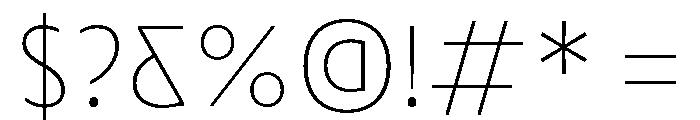 TRIALRing Thin Font OTHER CHARS