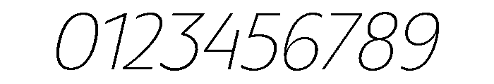 TRIALRing ThinItalic Font OTHER CHARS