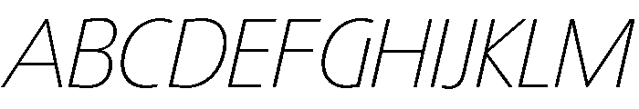 TRIALRing ThinItalic Font UPPERCASE