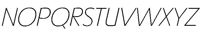 TRIALRing ThinItalic Font UPPERCASE
