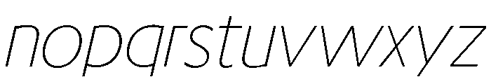 TRIALRing ThinItalic Font LOWERCASE
