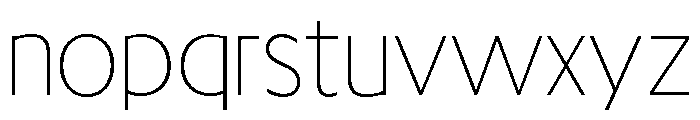 TRIALRing Thin Font LOWERCASE