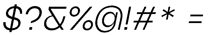 TRIALSagace LightItalic Font OTHER CHARS