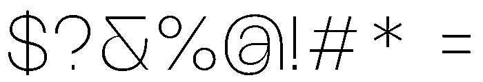 TRIALSagace Thin Font OTHER CHARS