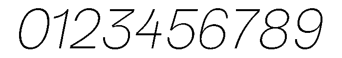 TRIALSagace ThinItalic Font OTHER CHARS