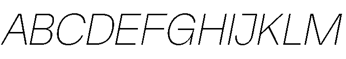 TRIALSagace ThinItalic Font UPPERCASE