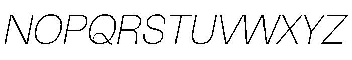 TRIALSagace ThinItalic Font UPPERCASE