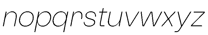TRIALSagace ThinItalic Font LOWERCASE