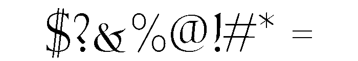 Tradition Regular Font OTHER CHARS