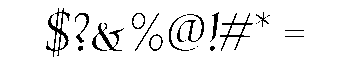 Tradition RegularItalic Font OTHER CHARS