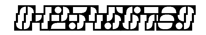 Trafarett ThickFrameZigZag Font OTHER CHARS