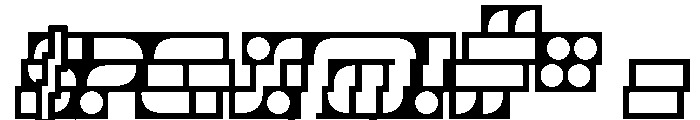 Trafarett ThickFrameZigZag Font OTHER CHARS