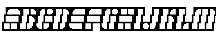 Trafarett ThickFrameZigZag Font UPPERCASE