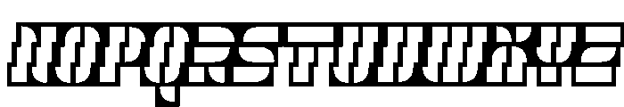 Trafarett ThickFrameZigZag Font UPPERCASE