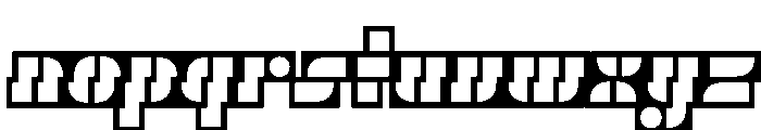 Trafarett ThickFrameZigZag Font LOWERCASE