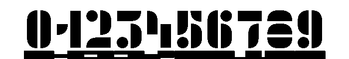 Trafarett ThickShadow Font OTHER CHARS