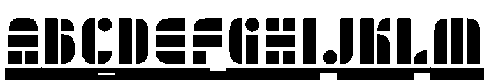 Trafarett ThickShadow Font UPPERCASE