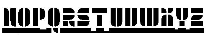 Trafarett ThickShadow Font UPPERCASE