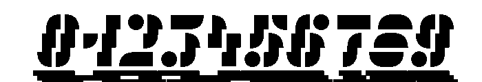 Trafarett ThickShadowZigZag Font OTHER CHARS