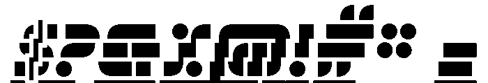 Trafarett ThickShadowZigZag Font OTHER CHARS