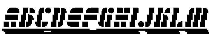 Trafarett ThickShadowZigZag Font UPPERCASE