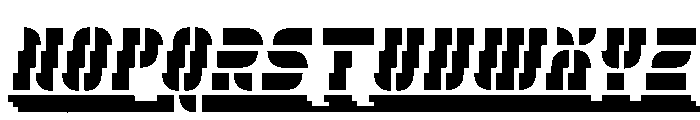 Trafarett ThickShadowZigZag Font UPPERCASE