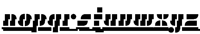 Trafarett ThickShadowZigZag Font LOWERCASE