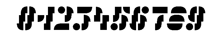 Trafarett ThickStencilZigZag Font OTHER CHARS