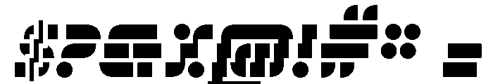 Trafarett ThickStencilZigZag Font OTHER CHARS