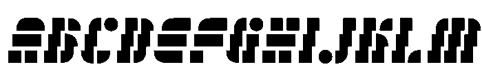 Trafarett ThickStencilZigZag Font UPPERCASE