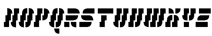 Trafarett ThickStencilZigZag Font UPPERCASE