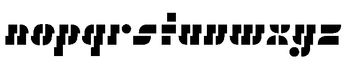 Trafarett ThickStencilZigZag Font LOWERCASE