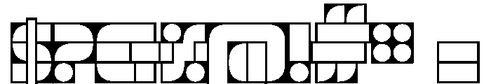 Trafarett ThinFrame Font OTHER CHARS