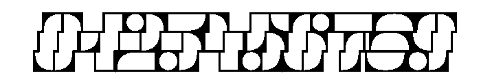 Trafarett ThinFrameZigZag Font OTHER CHARS