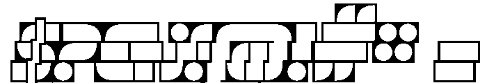 Trafarett ThinFrameZigZag Font OTHER CHARS