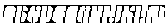 Trafarett ThinFrameZigZag Font UPPERCASE