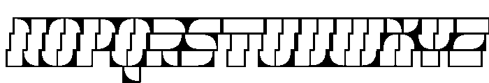 Trafarett ThinFrameZigZag Font UPPERCASE